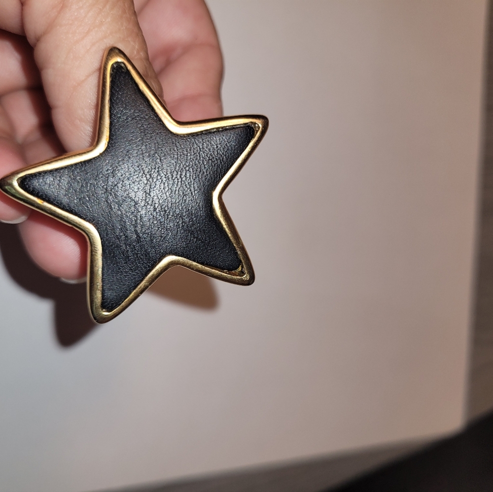 Gold and black Star ring